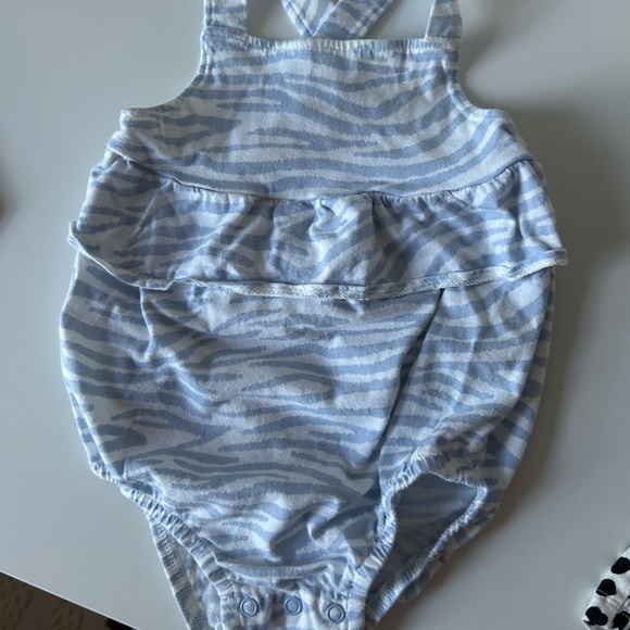 Carter's Other - Carter's Blue and White Baby Onesie